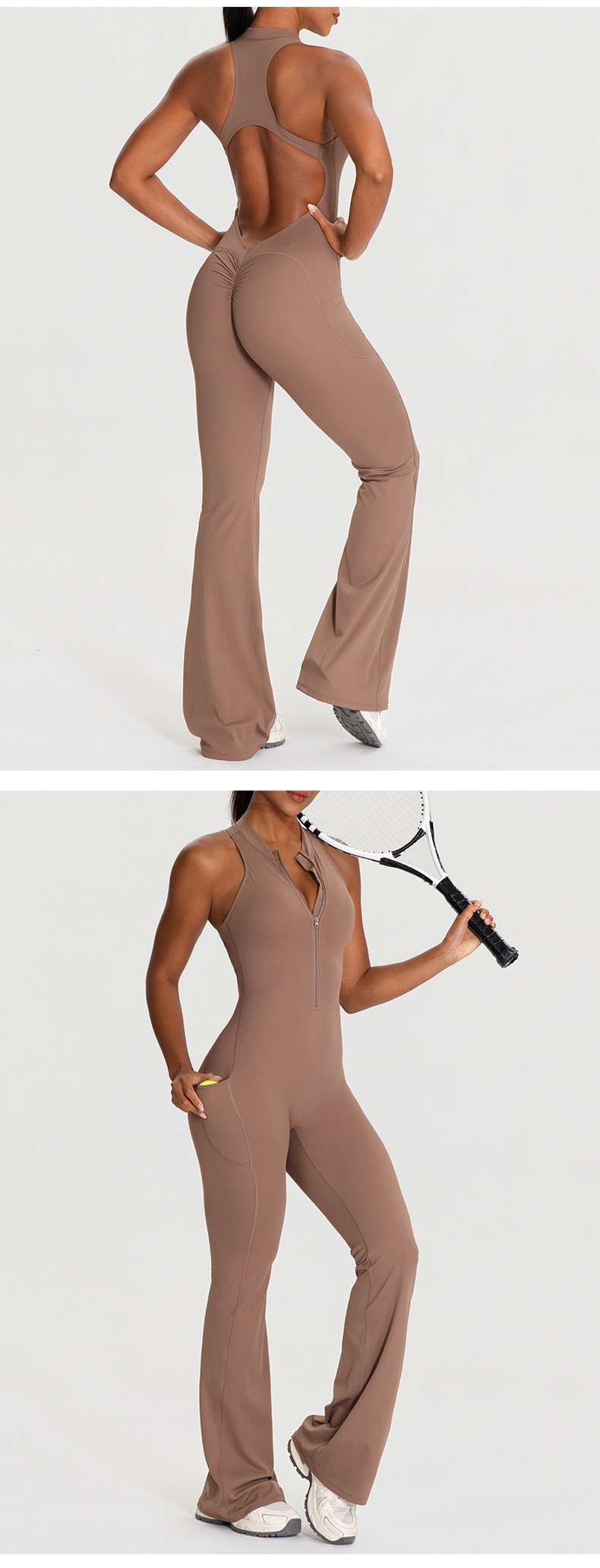 Yoga Clothes Set High Strength Workout Wear Women Gym One Piece Yoga Sports Jumpsuit FGB62105