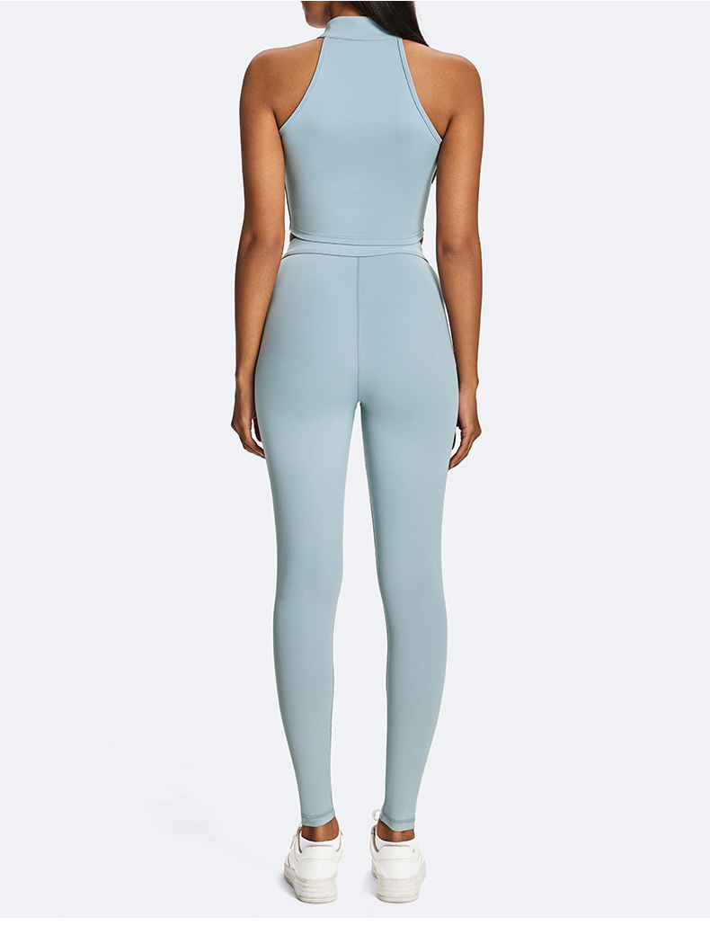 Women Gym Apparel Yoga Suit Tank Crop Top and Leggings Sets Summer Activewear Training Wear Ladies Gym Fitness Clothes FGBKD245WCB305 KD245WCL910