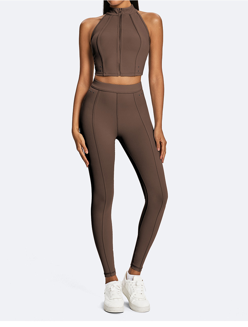 Women Gym Apparel Yoga Suit Tank Crop Top and Leggings Sets Summer Activewear Training Wear Ladies Gym Fitness Clothes FGBKD245WCB305 KD245WCL910