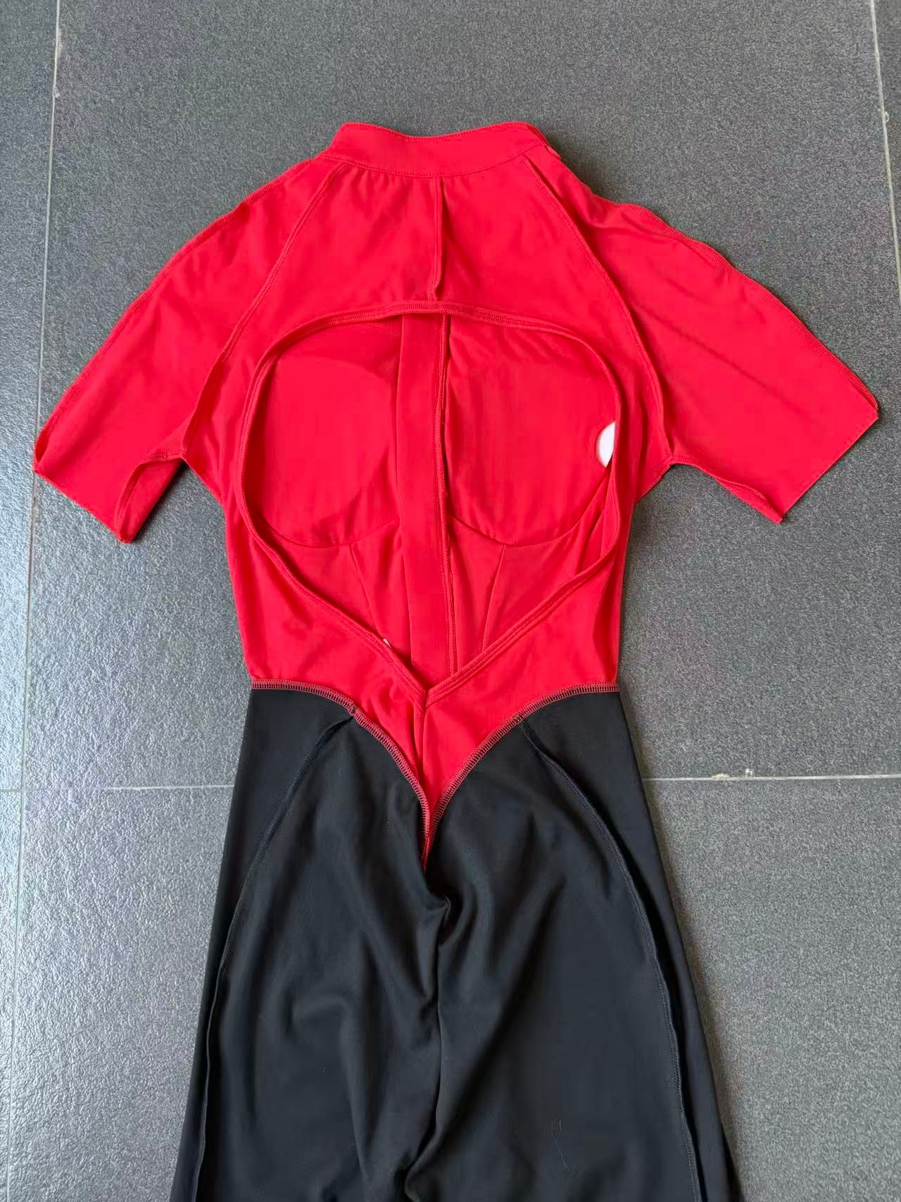 One Piece Bodysuit Women Zipper Short Sleeve Active Suit Dance Fitness Sport Wear Tight Open Collar Yoga Jumpsuits FGB6093