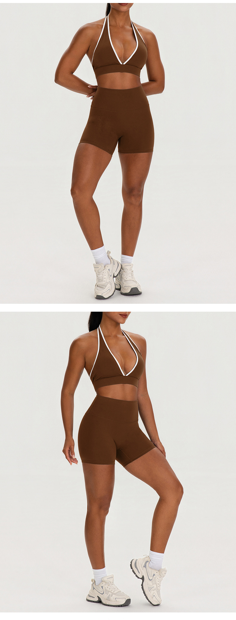 Women 2-Piece Fitness Yoga Shorts Wear Sports Bra Yoga Sets with the Yoga Wear FGB62718 62419