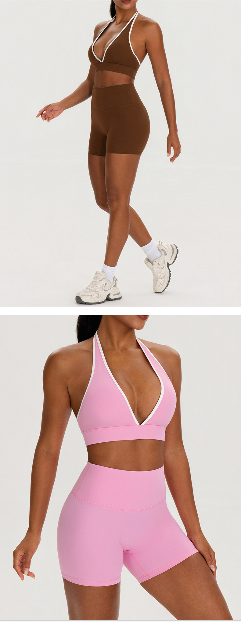 Women 2-Piece Fitness Yoga Shorts Wear Sports Bra Yoga Sets with the Yoga Wear FGB62718 62419