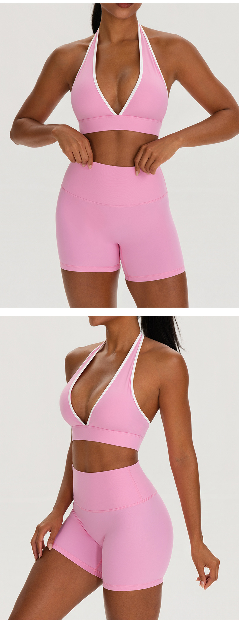 Women 2-Piece Fitness Yoga Shorts Wear Sports Bra Yoga Sets with the Yoga Wear FGB62718 62419