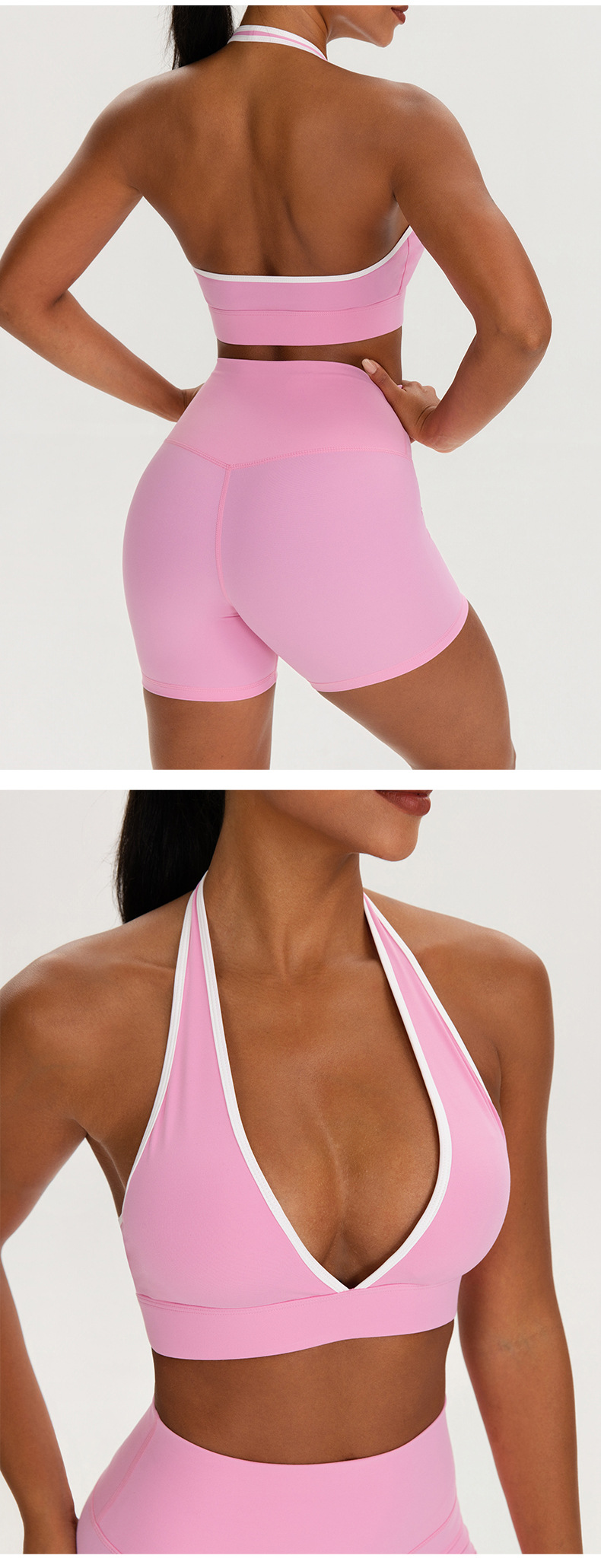 Women 2-Piece Fitness Yoga Shorts Wear Sports Bra Yoga Sets with the Yoga Wear FGB62718 62419