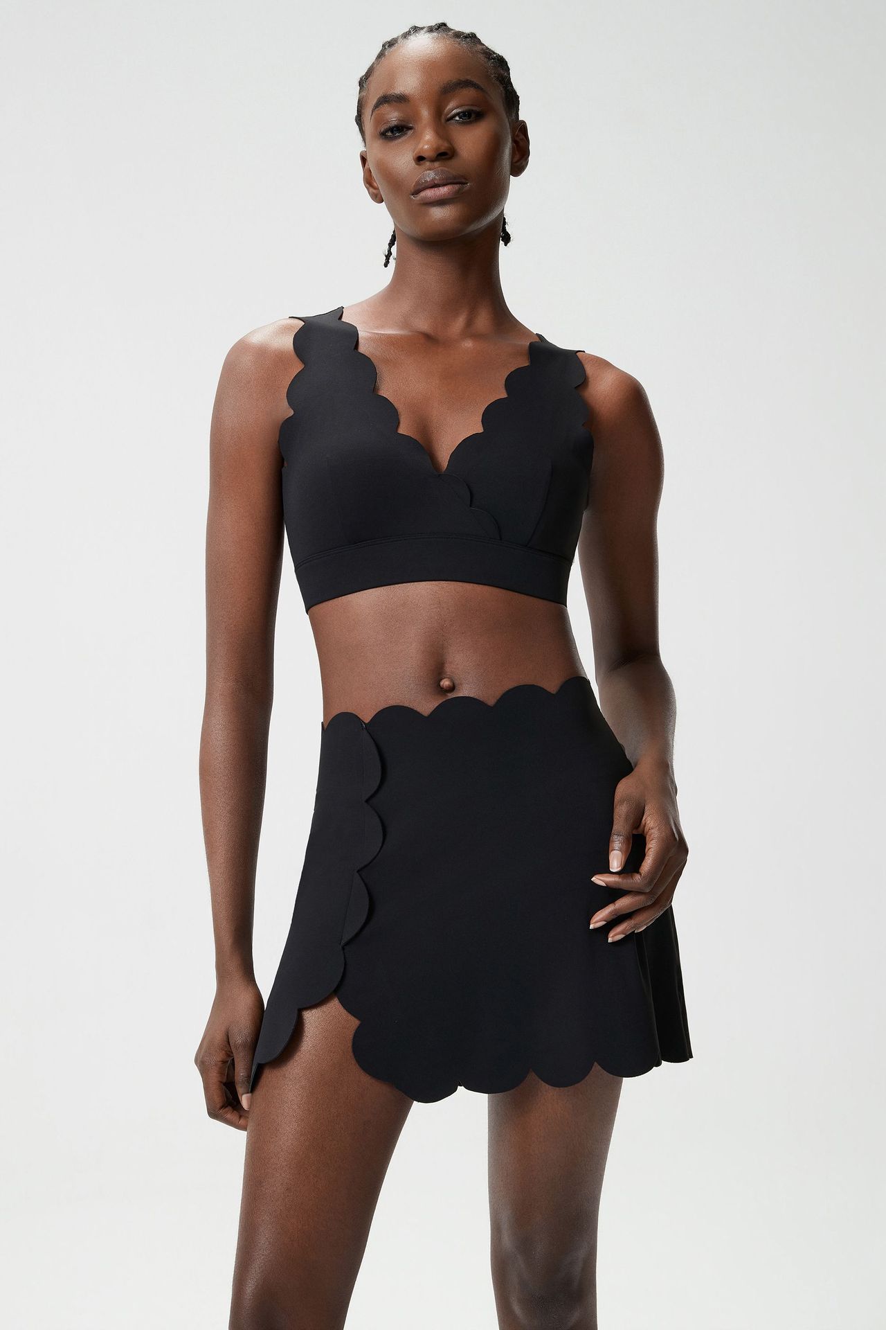 Women's Activewear Sport Crop Top Breathable Workout Bra Elastic Fitness Skirts 2 Piece Gym Yoga Sets FGBYB604 SP664