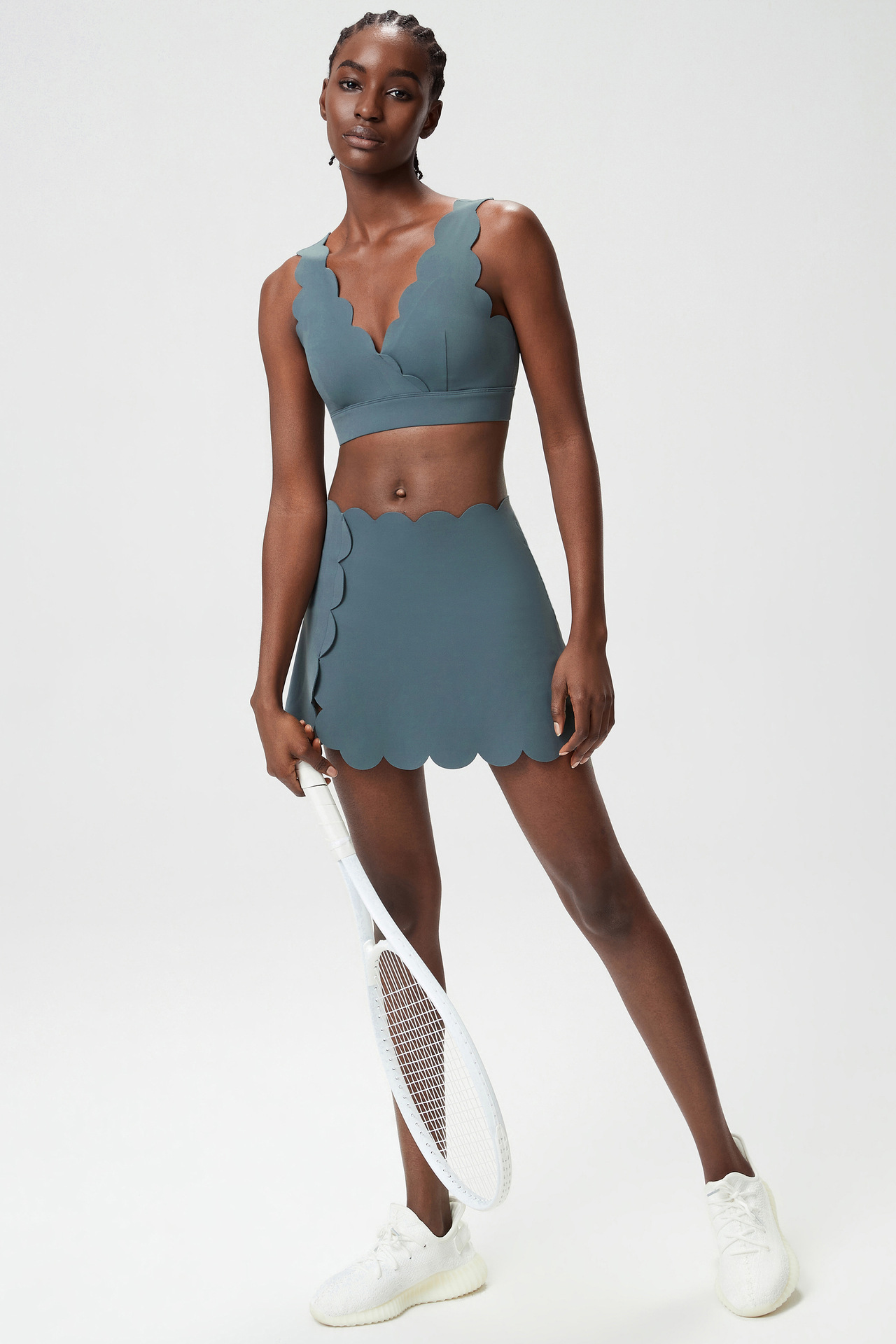 Women's Activewear Sport Crop Top Breathable Workout Bra Elastic Fitness Skirts 2 Piece Gym Yoga Sets FGBYB604 SP664