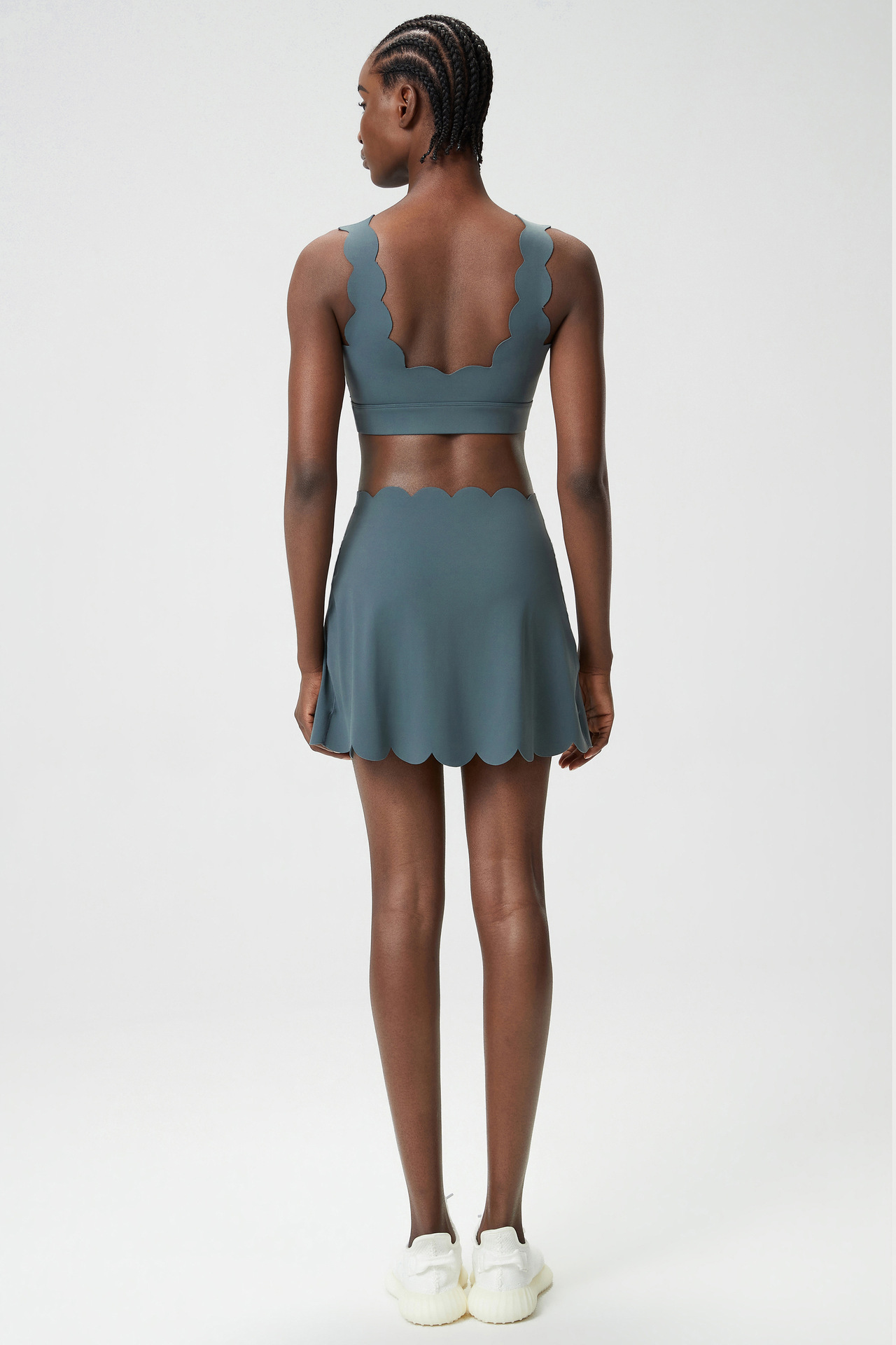 Women's Activewear Sport Crop Top Breathable Workout Bra Elastic Fitness Skirts 2 Piece Gym Yoga Sets FGBYB604 SP664