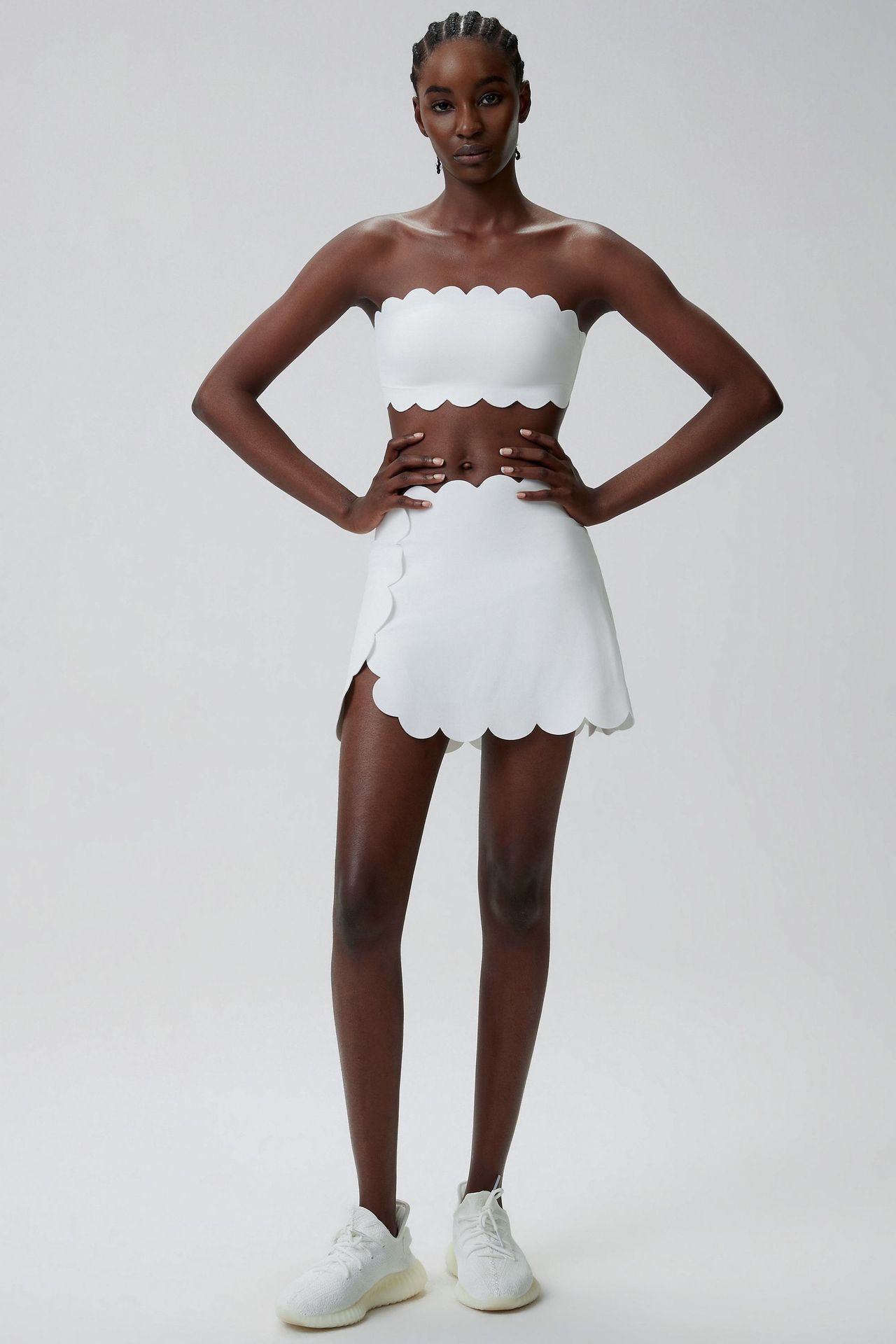 New Casual Yoga Set with Short Skirt with Pockets and Sports Bra for Workout Set FGBYB608 SP664