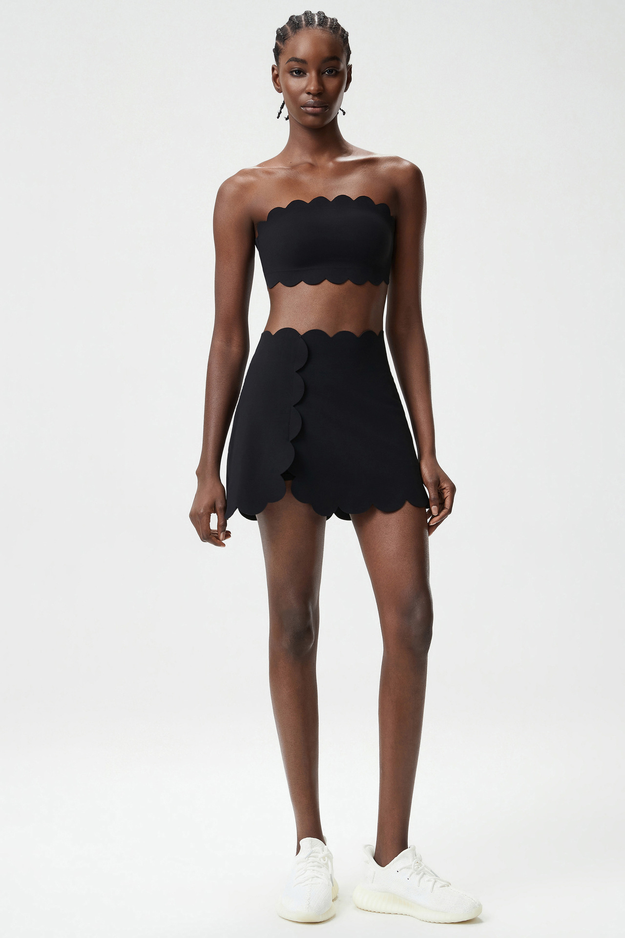 New Casual Yoga Set with Short Skirt with Pockets and Sports Bra for Workout Set FGBYB608 SP664