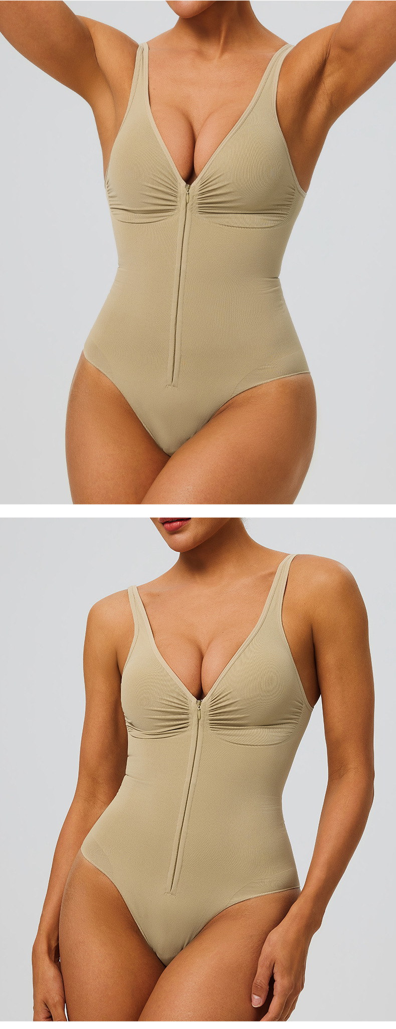 High Quality Breathable Seamless Cami Backless Bodysuit for Women Thong Shapers Slimming Sculpting Shapewear FGB52162