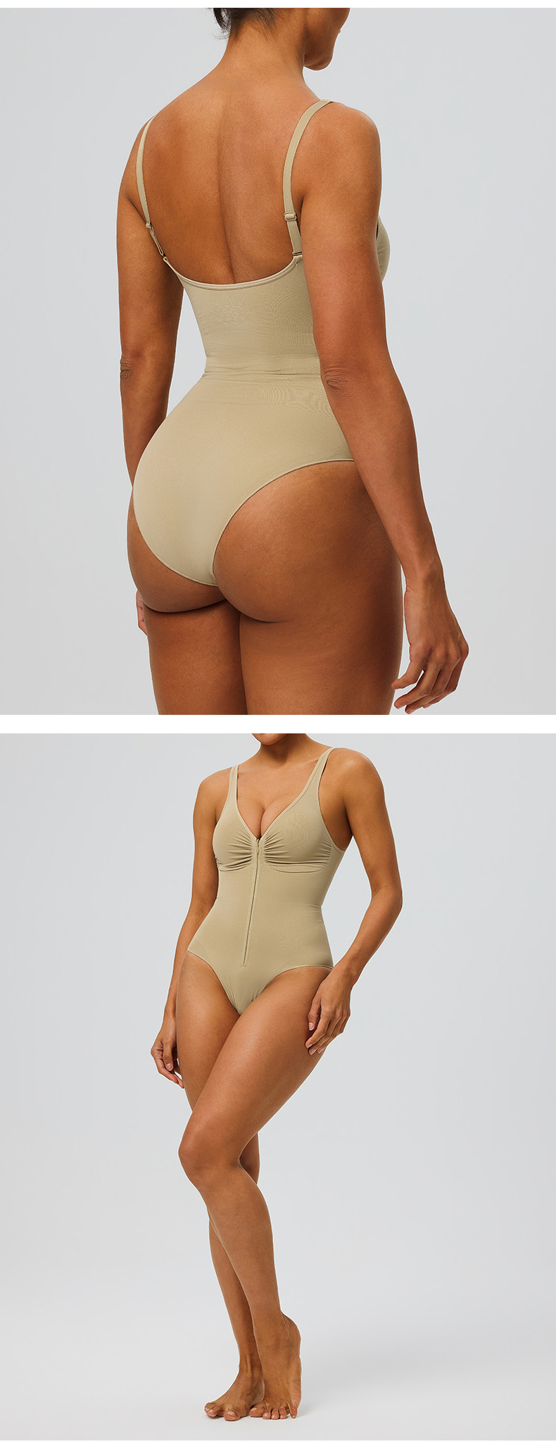 High Quality Breathable Seamless Cami Backless Bodysuit for Women Thong Shapers Slimming Sculpting Shapewear FGB52162