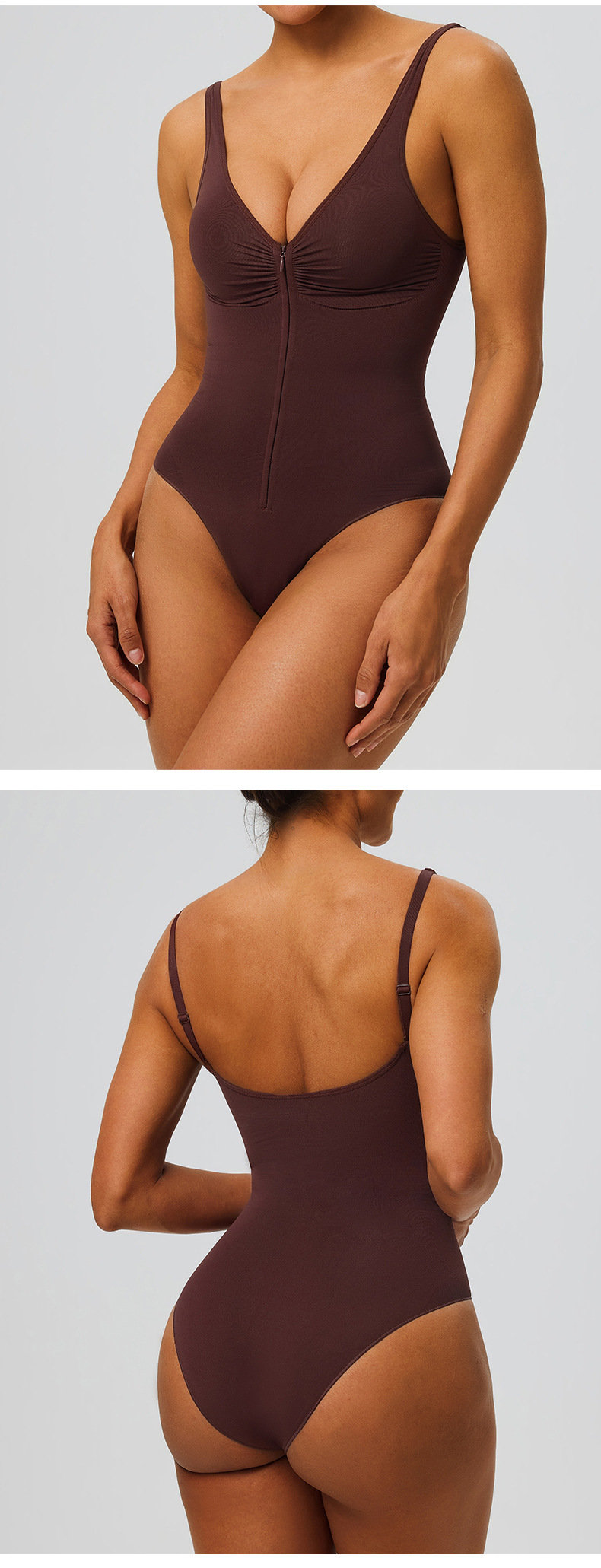 High Quality Breathable Seamless Cami Backless Bodysuit for Women Thong Shapers Slimming Sculpting Shapewear FGB52162