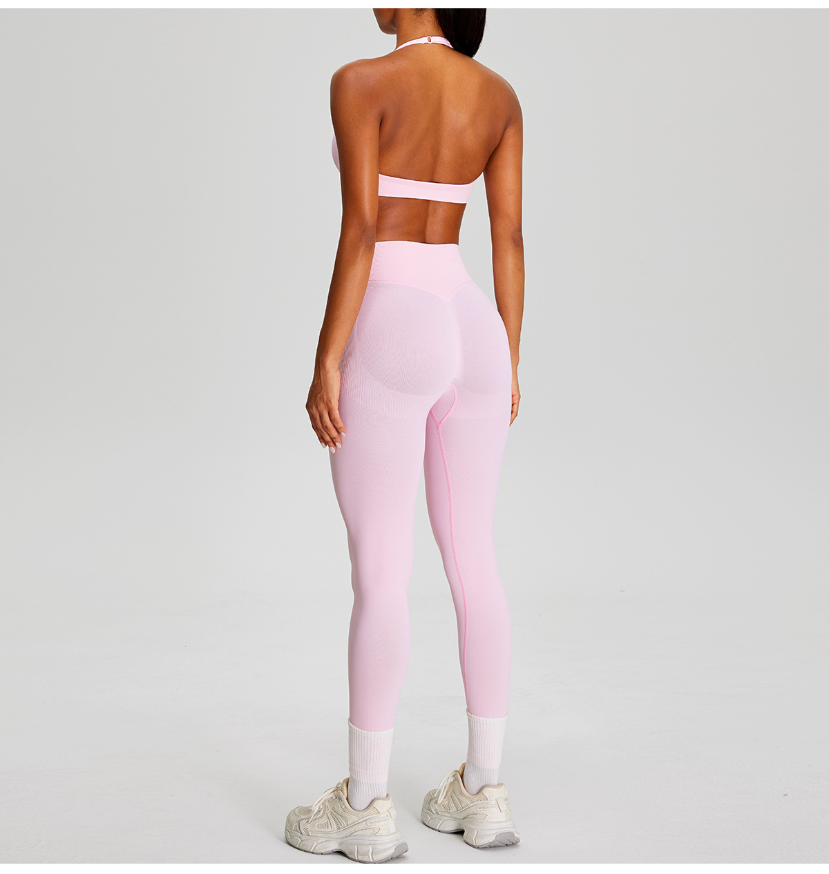 Women's Gym Fitness Sets Seamless Yoga Sports Workout Wear Solid 2-Piece Spandex/Nylon FGBMS0228Y