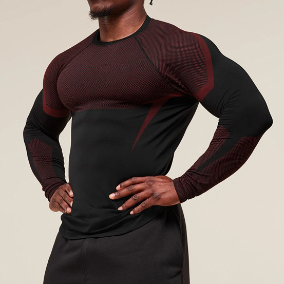 Running Workout Training Long Sleeve Gym Fitness Sports Top Men Long Sleeve for Gym EFGBFY-SX-CX10
