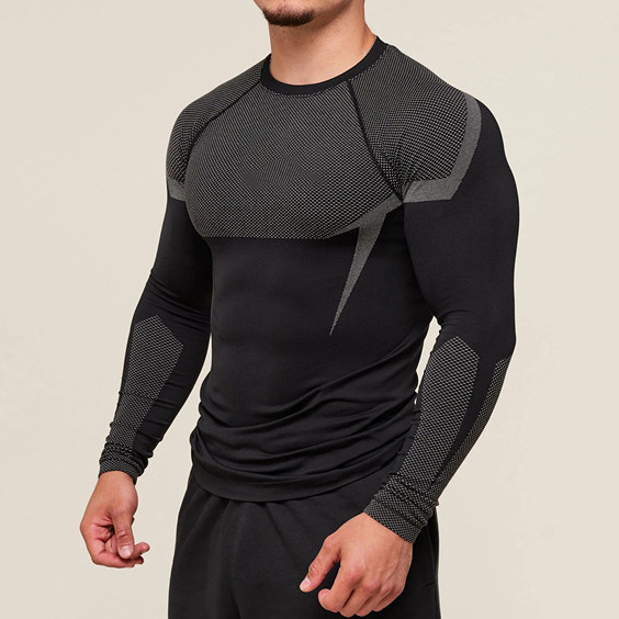 Running Workout Training Long Sleeve Gym Fitness Sports Top Men Long Sleeve for Gym EFGBFY-SX-CX10