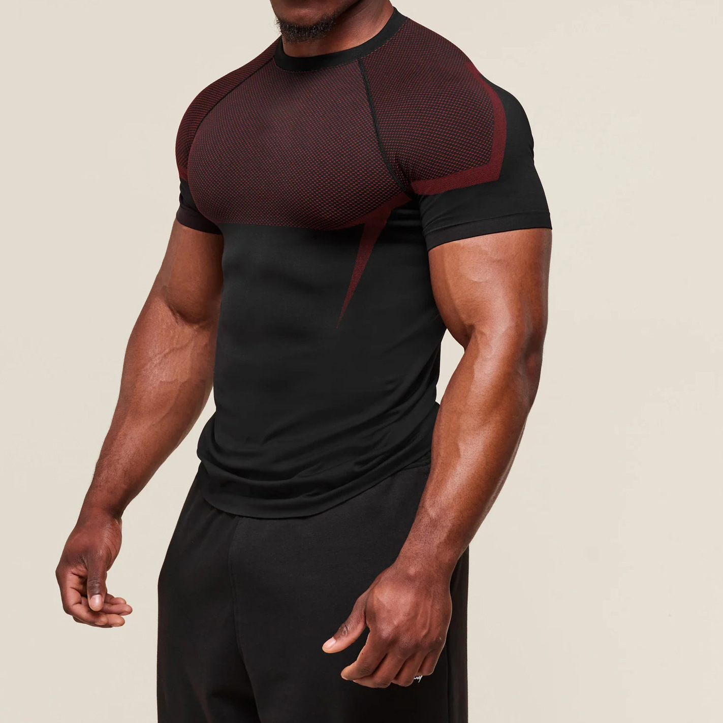 Spandex Polyester Quick Dry Running Fit T Shirt Workout Gym Sport Men T-shirt EFGBFY-SX-DX10