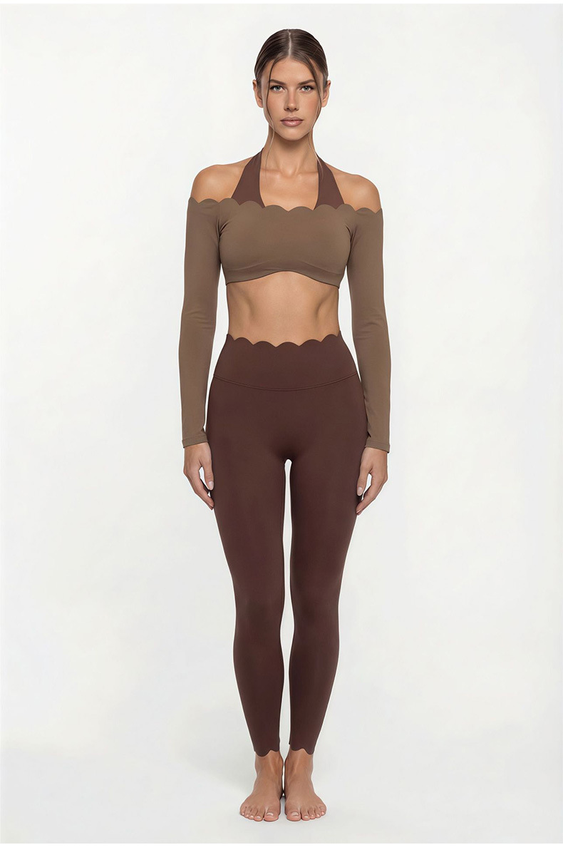 Tight Long Sleeve Yoga Top Outdoor Sports T-shirt Running Fitness Wear Women's Top Crop Shirt FGB8812