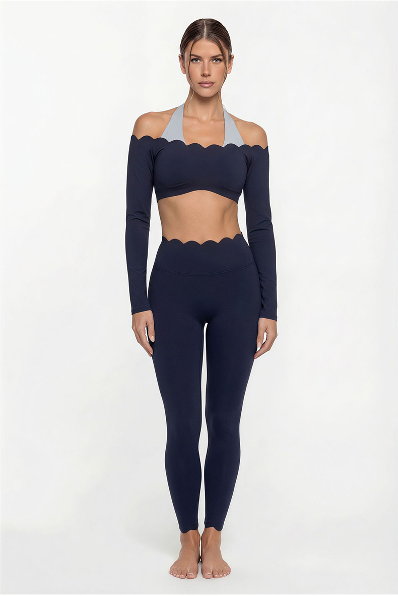 Tight Long Sleeve Yoga Top Outdoor Sports T-shirt Running Fitness Wear Women's Top Crop Shirt FGB8812