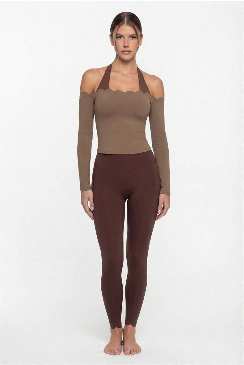 Women's Yoga Top Yoga Fitness Running Tee Shirt Long Sleeve Sport Activewear Breathable Stretch Slim FGB881301
