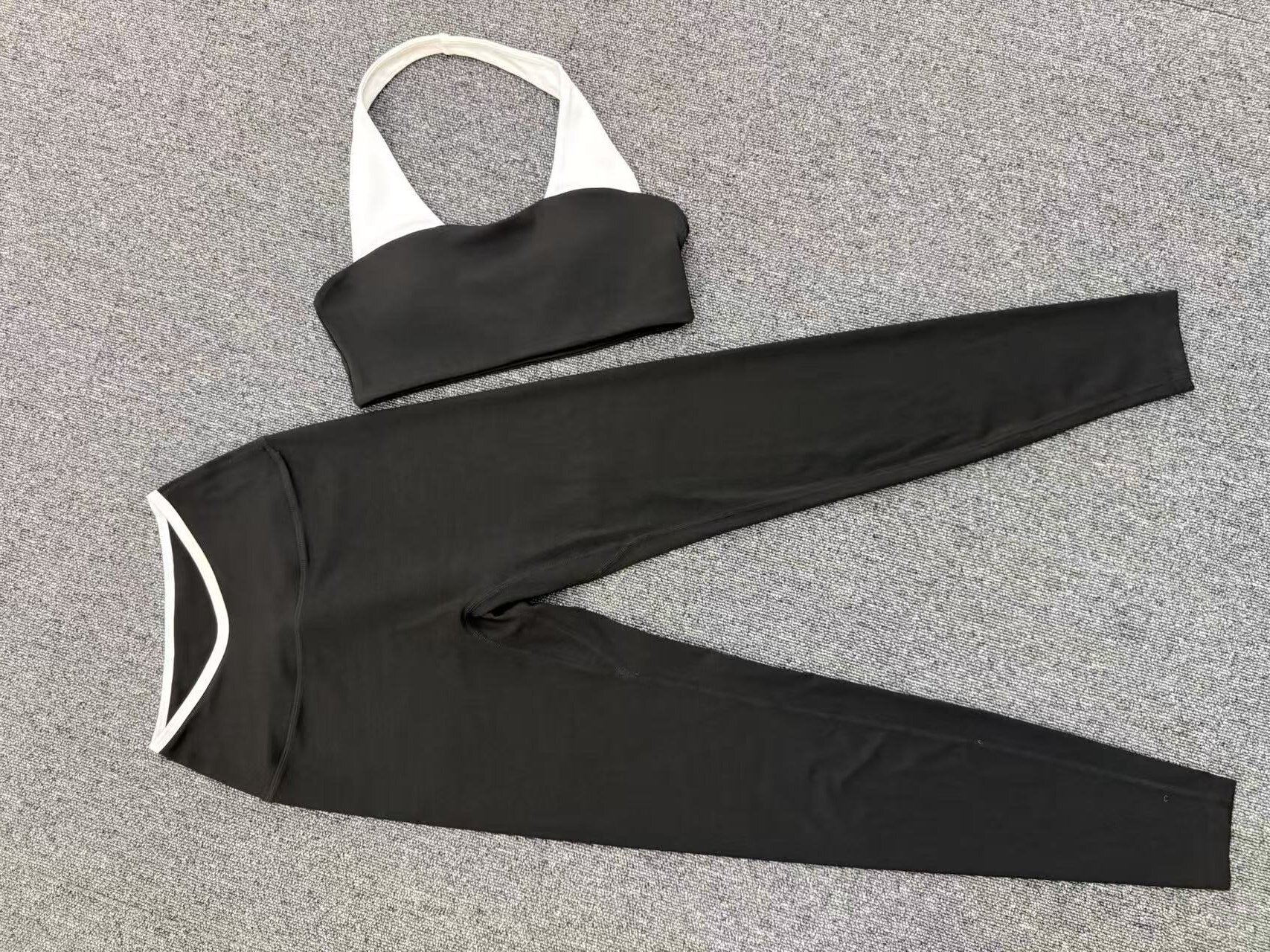 Workout Set Female Hanging Neck Sports Bra Leggings Active Wear Gym Clothing Beautiful Back Yoga Set Women 2 Piece Set FGB5673 8203