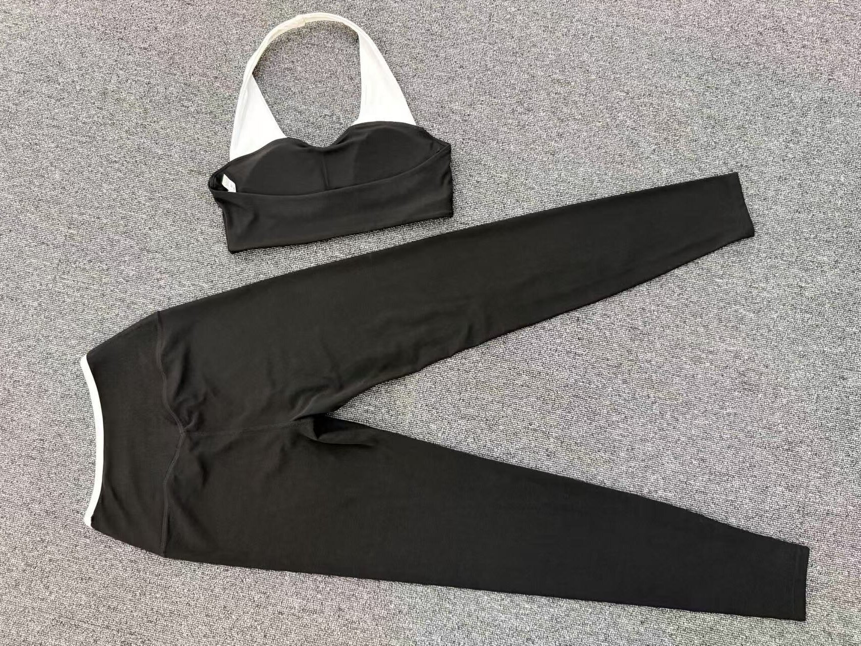 Workout Set Female Hanging Neck Sports Bra Leggings Active Wear Gym Clothing Beautiful Back Yoga Set Women 2 Piece Set FGB5673 8203