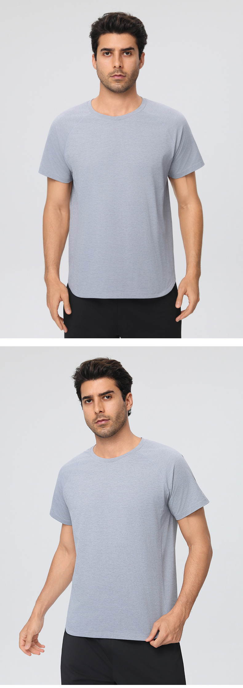 Men's Quick Dry Sporty Breathable Eco-Friendly Lightweight Sports T-Shirt Short Sleeve Solid Summer Running EFGBYEL-61204