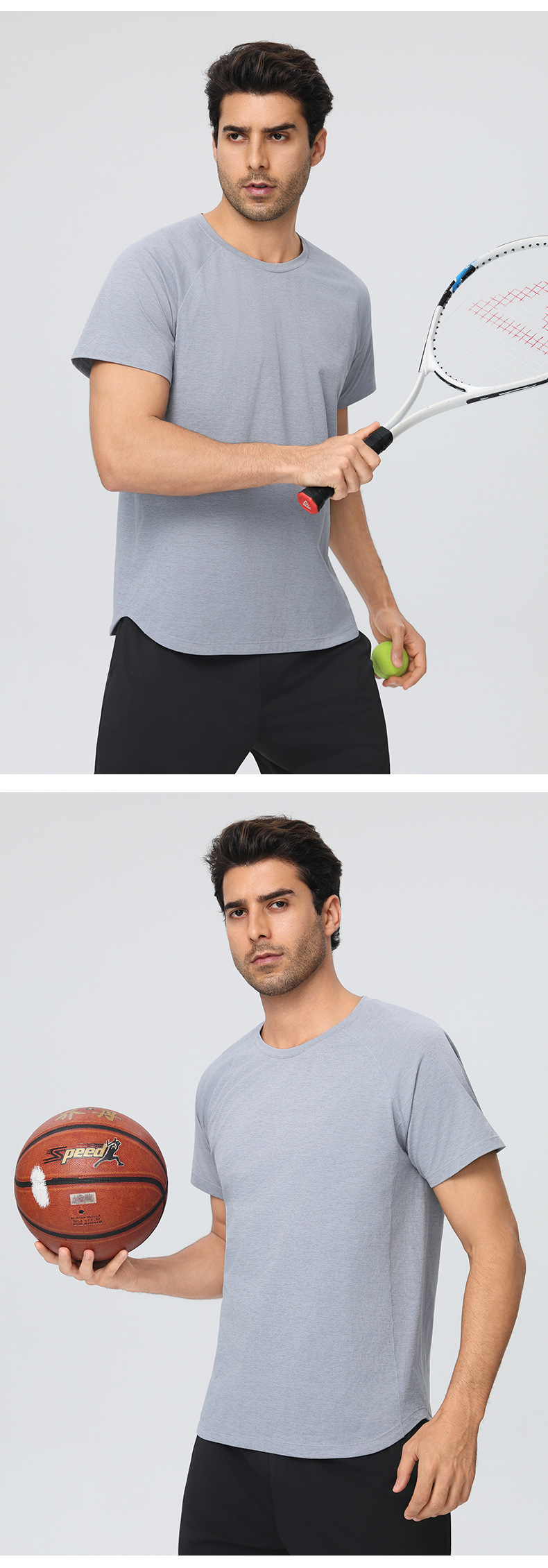 Men's Quick Dry Sporty Breathable Eco-Friendly Lightweight Sports T-Shirt Short Sleeve Solid Summer Running EFGBYEL-61204