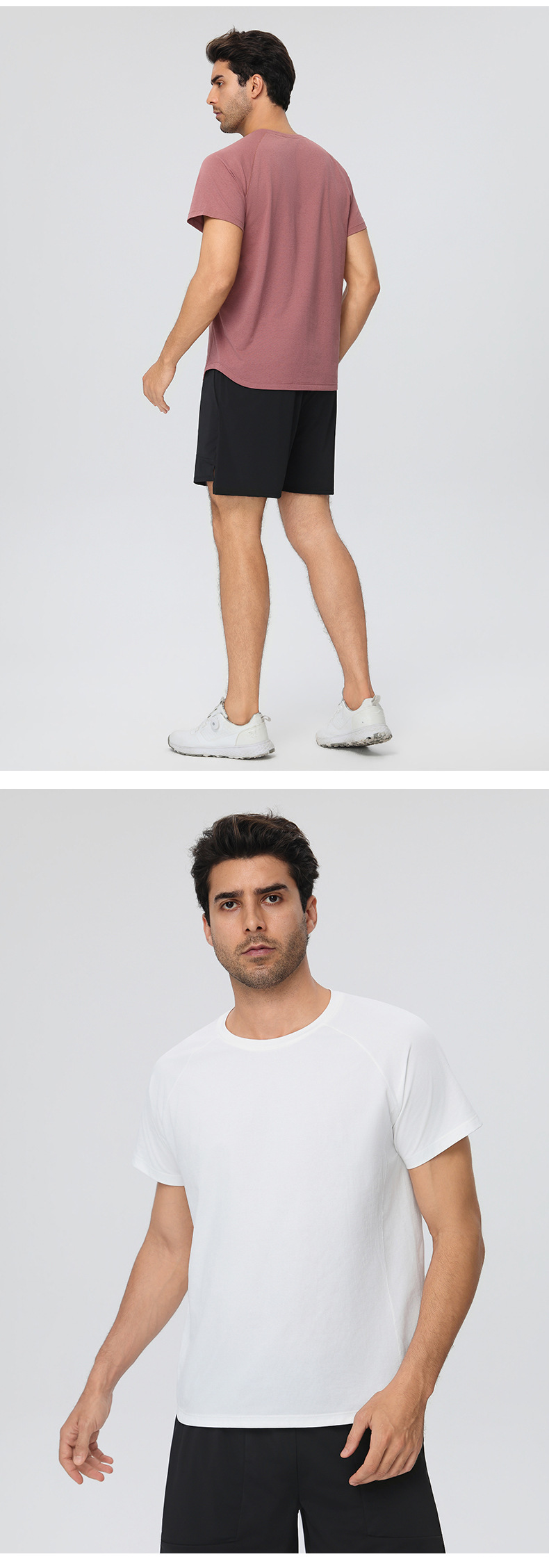 Men's Quick Dry Sporty Breathable Eco-Friendly Lightweight Sports T-Shirt Short Sleeve Solid Summer Running EFGBYEL-61204