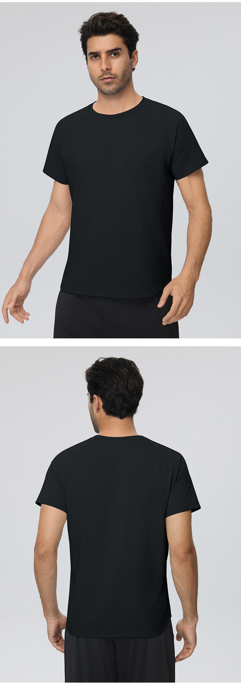 Men's Quick Dry Sporty Breathable Eco-Friendly Lightweight Sports T-Shirt Short Sleeve Solid Summer Running EFGBYEL-61204