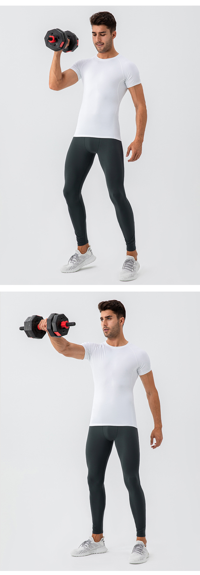 Wholesale Men's Nylon Spandex Gym T Shirt Quick Dry Athletic Muscle Fit Training Sports EFGBYEL-31227