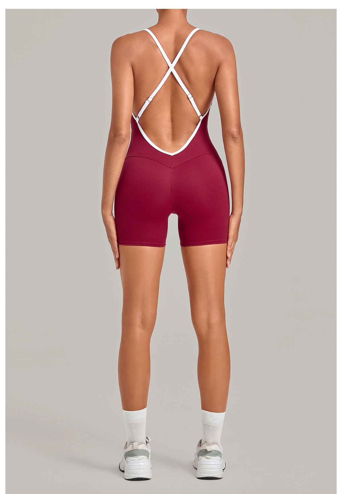 Sleeveless Fitness Yoga Jumpsuit Belly One-piece Stylish and Comfortable Fitness Wear FGB3369