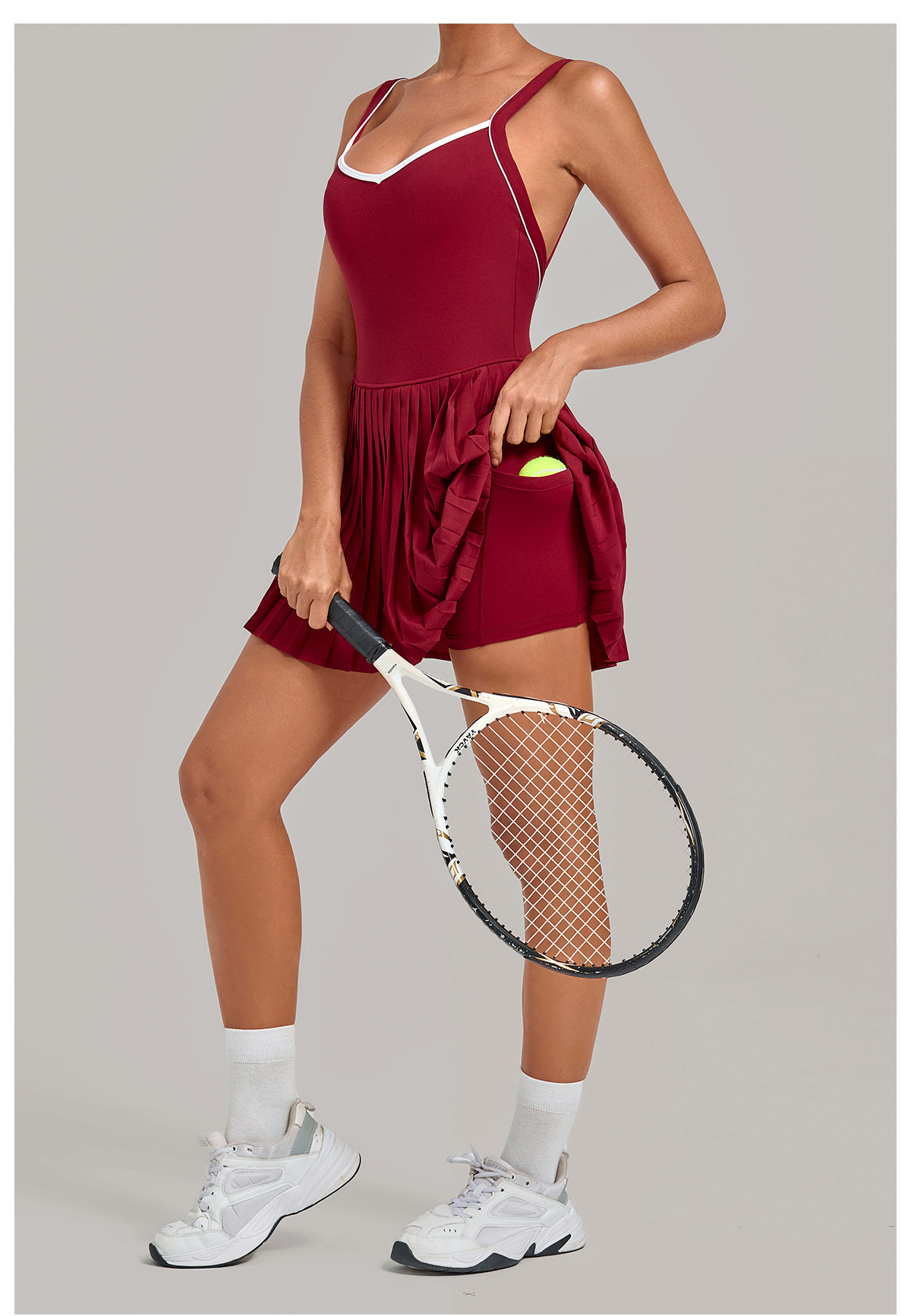 Lightweight Breathable Sexy Outdoor Tennis Golf Skirts Sports Dresses for Women FGB69272