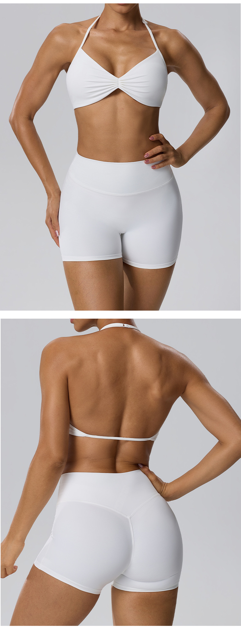Leisure Comfortable Yoga Running Suit Exercise Fitness Set for Running Wearing for Workout FGBBB101H 62423
