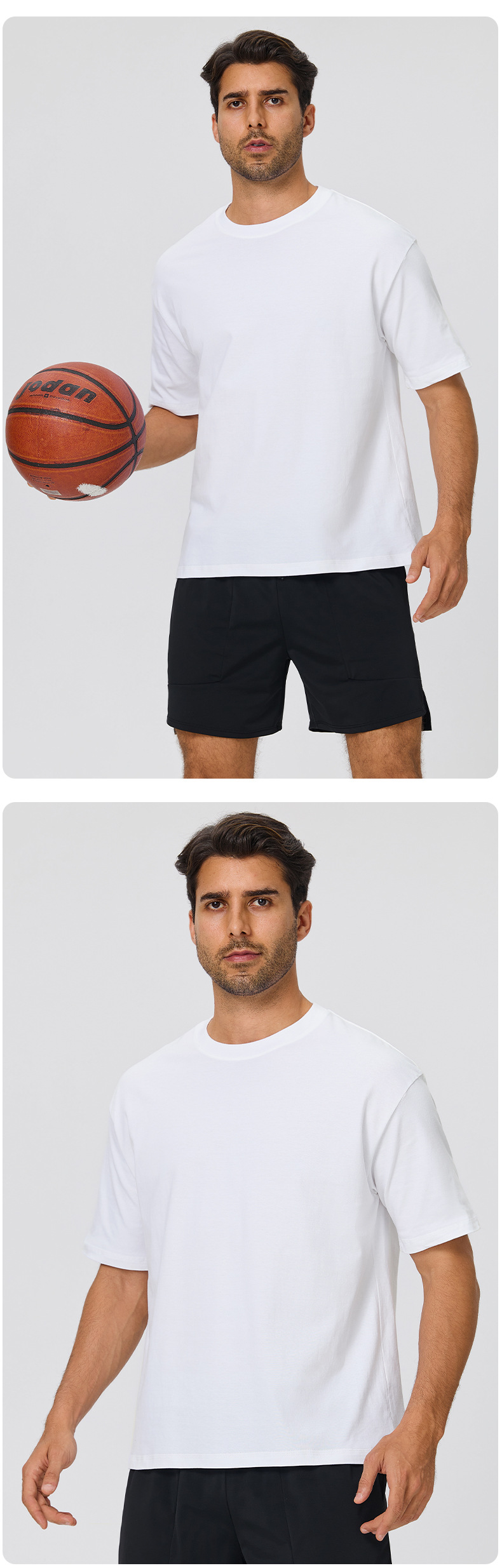 Men's Summer Quick-drying Sports Tee Shirt 100%Cotton Casual Breathable Fitness T-shirt EFGBYEL-D62001