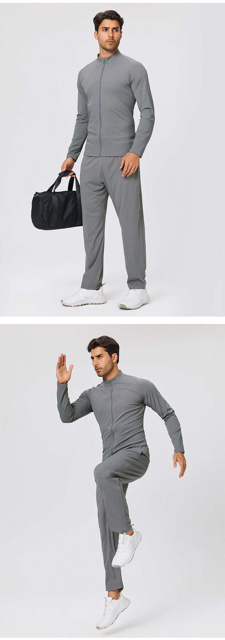 Men's Casual Two Piece Solid Tracksuit Set Gym Fitness Sports Wear EFGBYEL-61616 51345