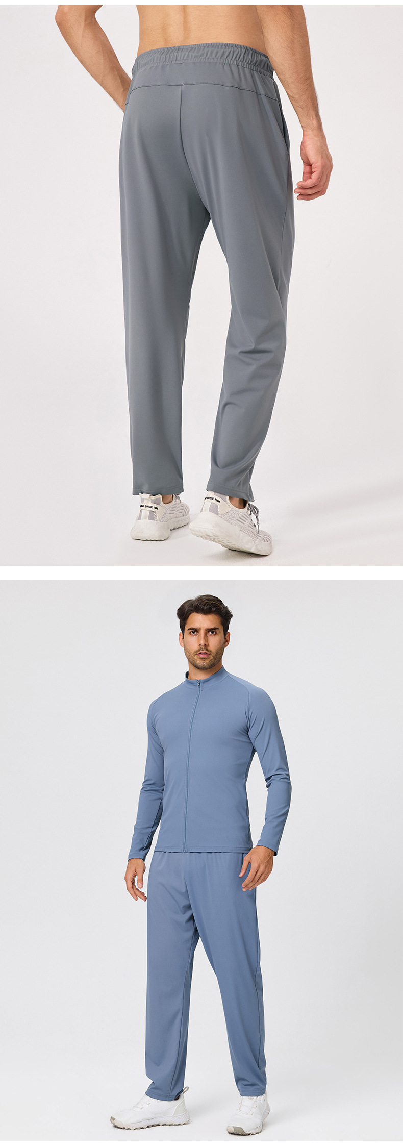 Men's Casual Two Piece Solid Tracksuit Set Gym Fitness Sports Wear EFGBYEL-61616 51345