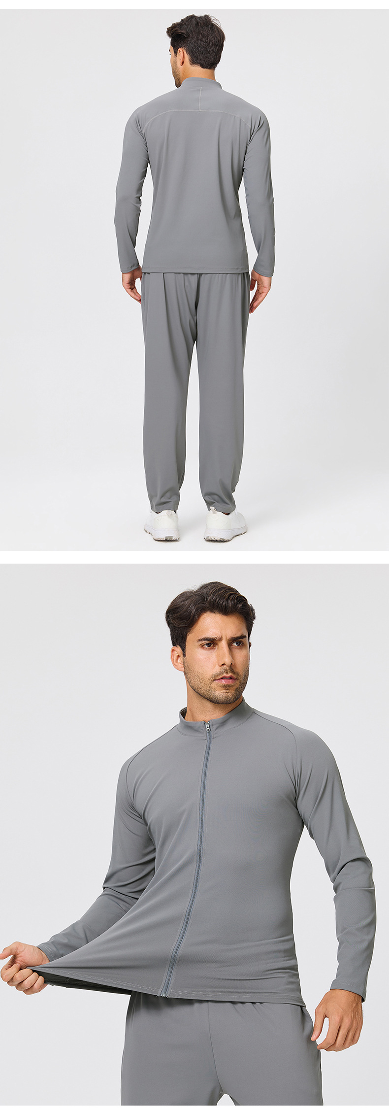 Men's Casual Two Piece Solid Tracksuit Set Gym Fitness Sports Wear EFGBYEL-61616 51345