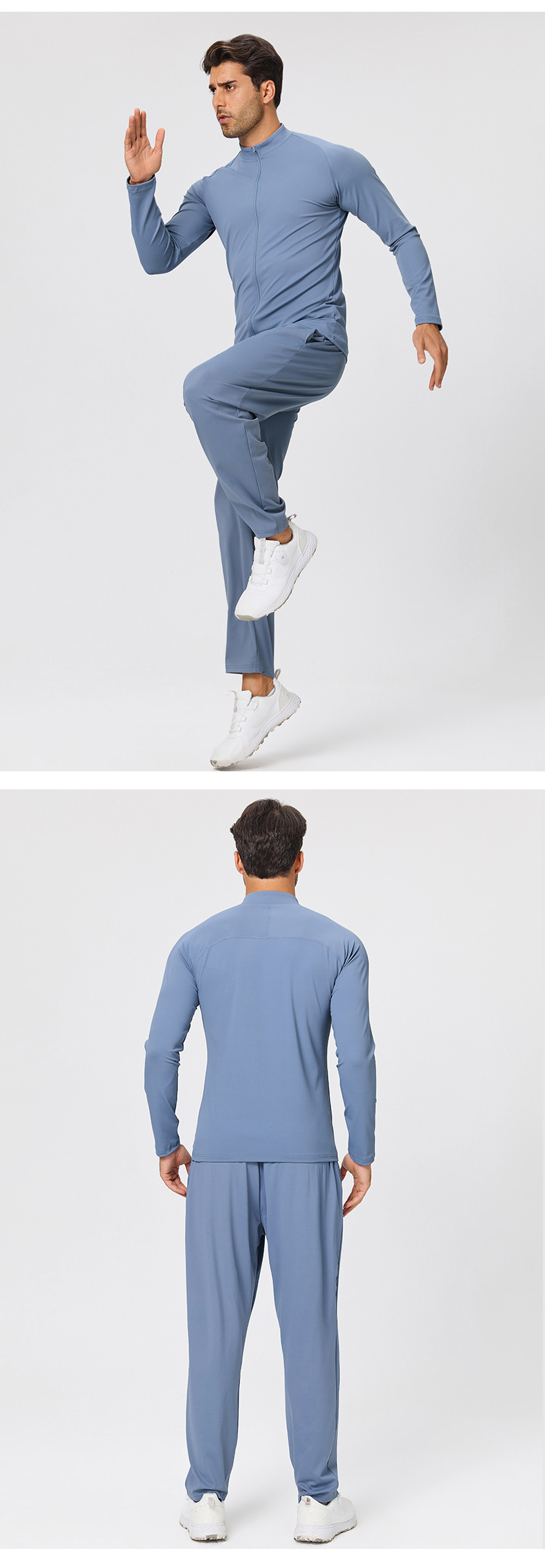 Men's Casual Two Piece Solid Tracksuit Set Gym Fitness Sports Wear EFGBYEL-61616 51345