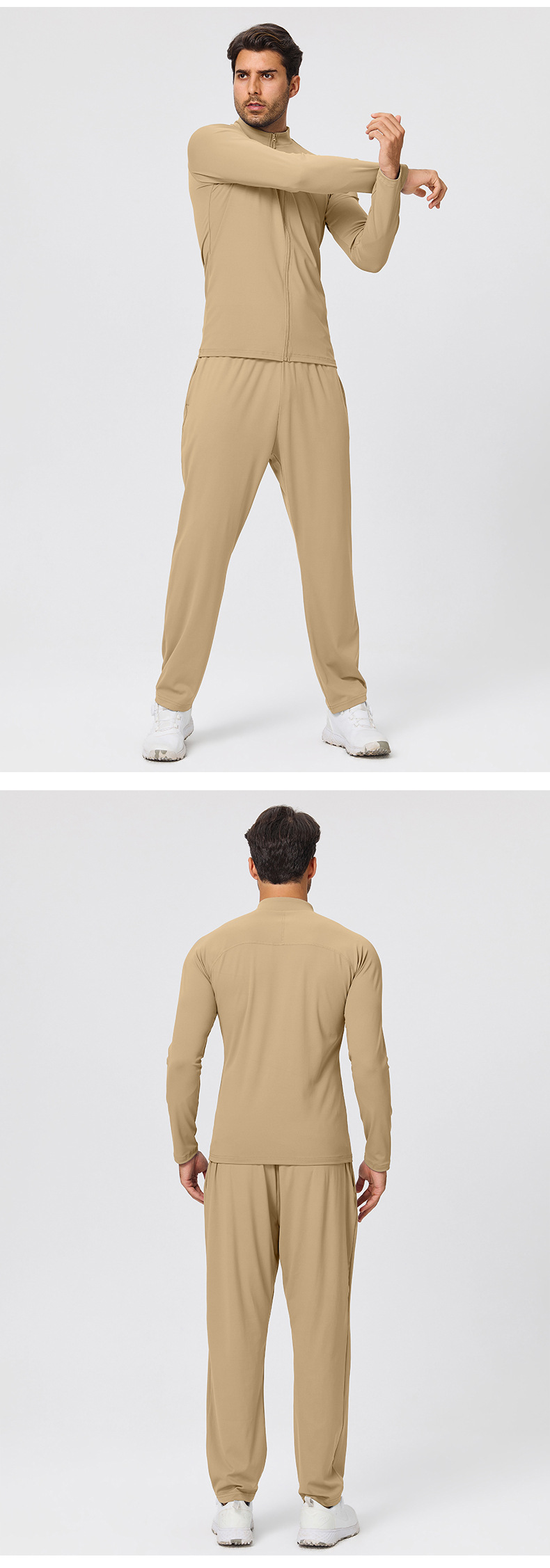Men's Casual Two Piece Solid Tracksuit Set Gym Fitness Sports Wear EFGBYEL-61616 51345