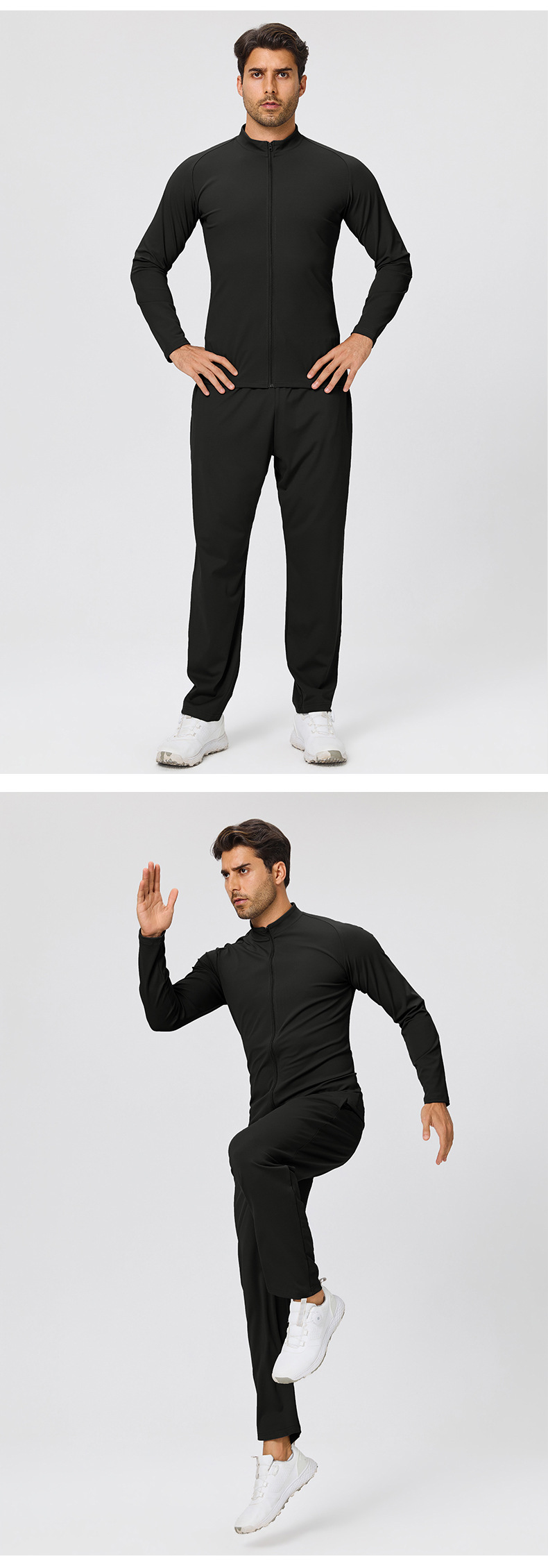Men's Casual Two Piece Solid Tracksuit Set Gym Fitness Sports Wear EFGBYEL-61616 51345