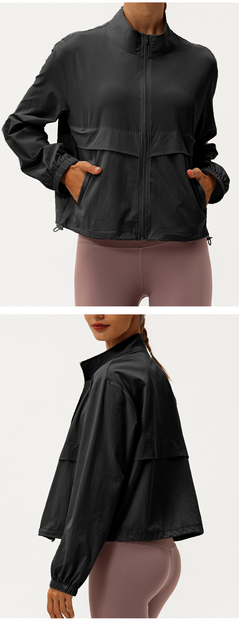 Women's Yoga Jacket Breathable Activewear Tops for Fitness Gym Sports FGB22617