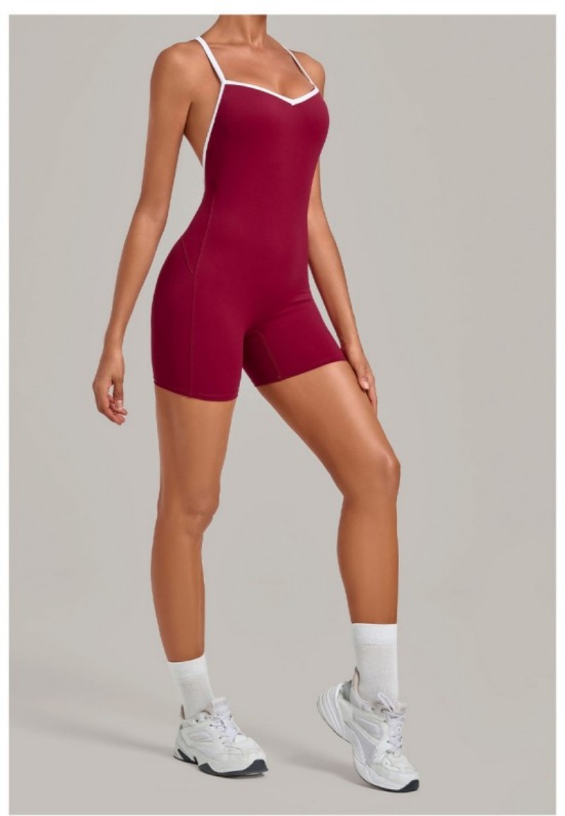 Sleeveless Fitness Yoga Jumpsuit Belly One-piece Stylish and Comfortable Fitness Wear FGB3369