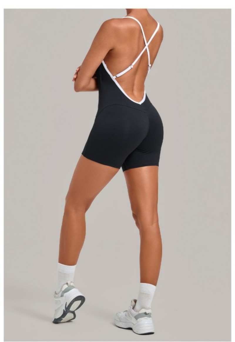 Sleeveless Fitness Yoga Jumpsuit Belly One-piece Stylish and Comfortable Fitness Wear FGB3369