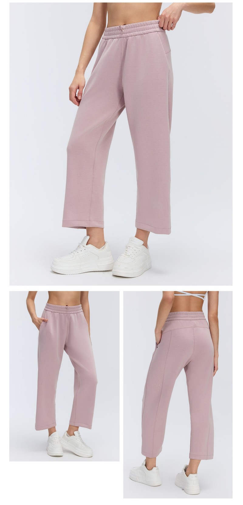 Womens Clothing Gym Fitness Sportswear Loose Sweatpants Casual High Waist Pants for Women Leisurewear Workout Pants  FGBD26013