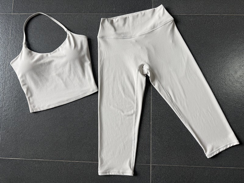 Woman 2 Piece Workout Outfits Running Activewear Sport Singlets and High Waist 3/4 Length Leggings Yoga Sets for Women FGB2712 4665