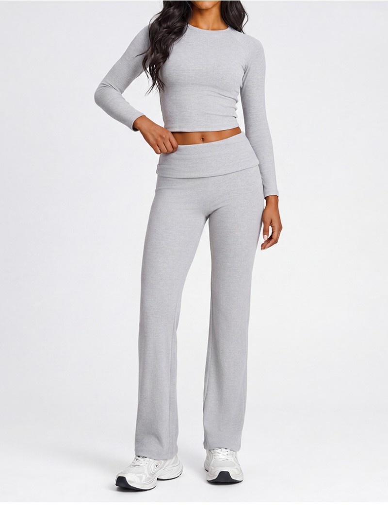 Yoga Set 4 Piece Women High Waist Fitness Shorts and Pants Long Sleeve Workout Clothing FGBKD245WCT301 KD245WCA02 KD245WCT303 KD245WCL302