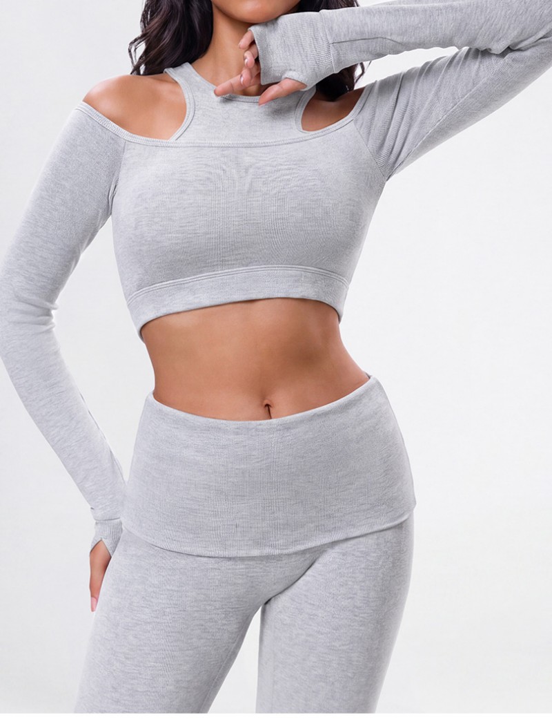 Yoga Set 4 Piece Women High Waist Fitness Shorts and Pants Long Sleeve Workout Clothing FGBKD245WCT301 KD245WCA02 KD245WCT303 KD245WCL302