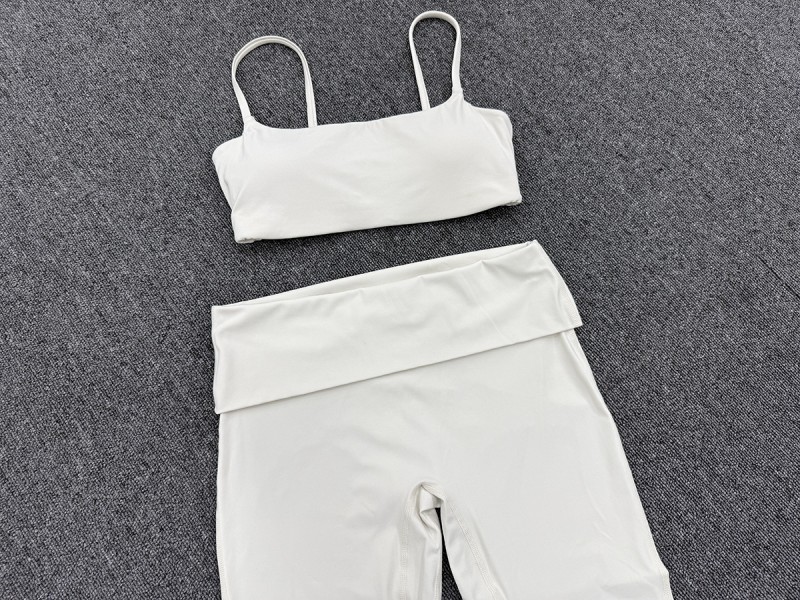 Women's Solid Sports Yoga Wear Bra Leggings Breathable Fitness 2- Piece Yoga Set Spandex/Nylon FGB1192 3301