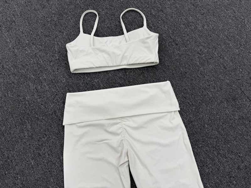 Women's Solid Sports Yoga Wear Bra Leggings Breathable Fitness 2- Piece Yoga Set Spandex/Nylon FGB1192 3301