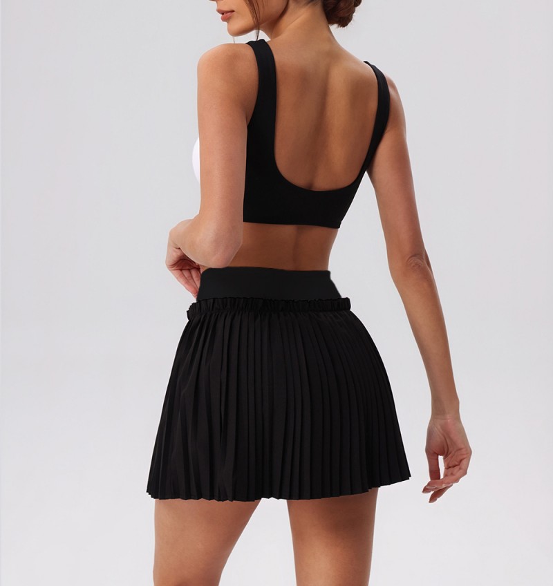 Breathable Skin Friendly Yoga Skirt Dress Set for Yoga Tennis Golf Outdoor Fitness Workout Running FGBYW606 KW471 YW608
